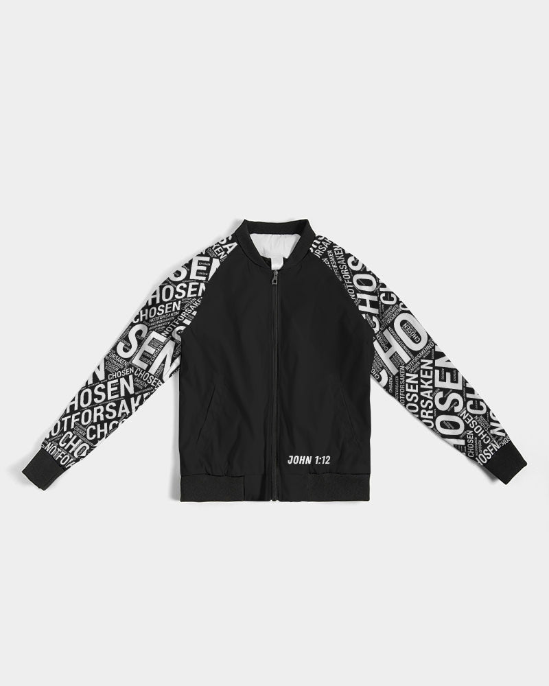 Chosen Not Forsaken Women's Christian Bomber Jacket