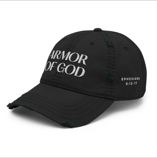 ARMOR OF GOD Distressed Ball Cap - Ephesians 6:13-17