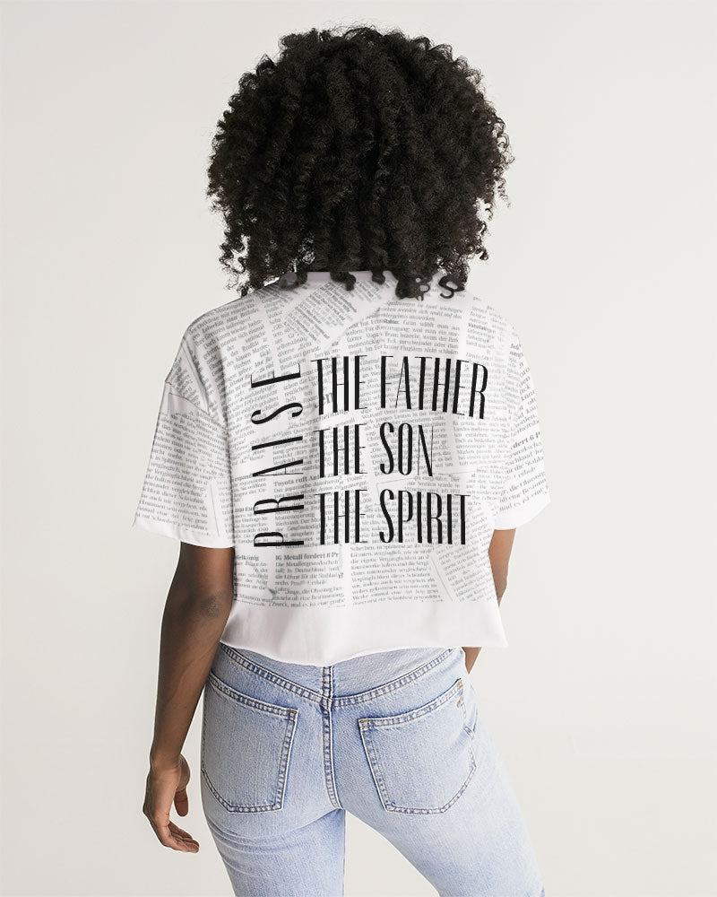 Praise the Father, Spirit, Son - Worship Christian Crop Top back side