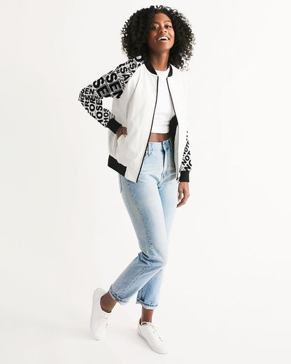 Chosen Not Forsaken White Women's Christian Bomber Jacket - Full Outfit